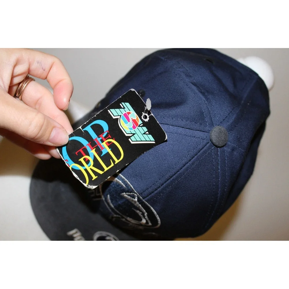 VTG Penn State Nittany‎ Lions Top of the World Snapback Hat Navy Grey 90s NWT